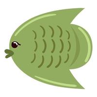 green fish icon vector