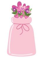 bouquet flowers valentines day vector