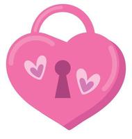 heart shaped padlock vector