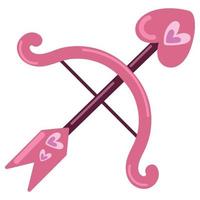 bow and arrow valentines day vector