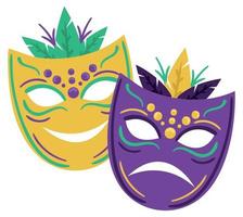 masks mardi gras vector