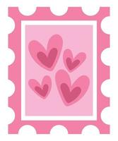 stamp love valentines day vector