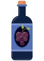 wine bottle beverage vector