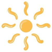 sun on white background vector