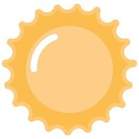 sun icon isolated vector