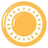 sun isolated icon vector