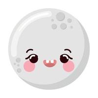 cute happy moon vector