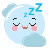 sleep cute moon vector