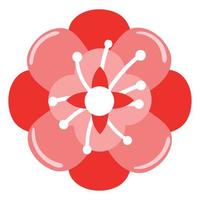 sakura flower icon vector