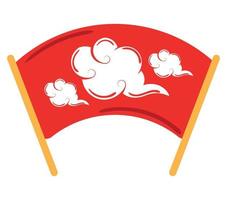 chinese clouds in placard vector