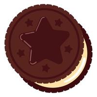 chocolate cookie icon vector