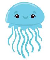 jellyfish sea icon vector