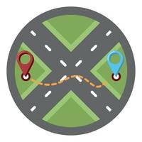 location crossroad pointers vector