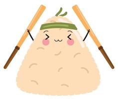 zongzi with chopsticks vector