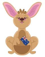 kangaroo australia day vector