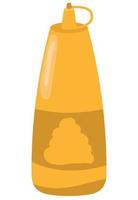 mustard sauce bottle vector