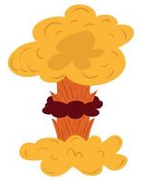 explosion destructive icon vector