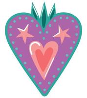 decorative heart icon vector