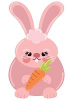 rabbit with carrot vector