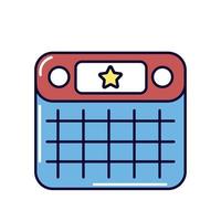 calendar icon flat vector