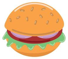 icono de hamburguesa vegetariana vector