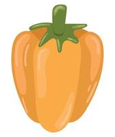 icono de pimiento amarillo vector