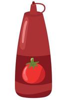 tomato sauce bottle vector