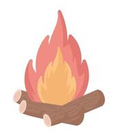 bonfire nature icon vector