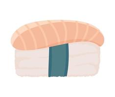 sushi rice and fish vector