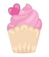 cupcake valentines day vector