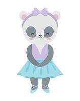 ballet dancer panda vector