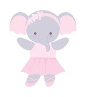 elephant ballerina in ballet tutu vector