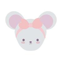 mouse female head vector