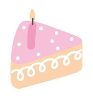 cake birthday with candle vector