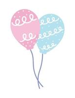 balloons party birthday vector