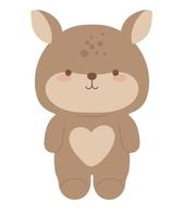 deer kawaii animal vector