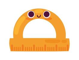 protractor cute school vector