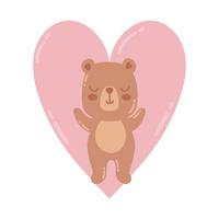 lindo oso adorable vector