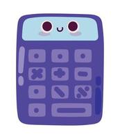 calculator cute school vector