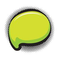 green talk bubble pop art vector