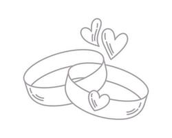 rings love wedding icon vector