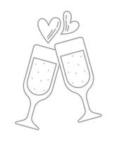 toast champagne glasses vector