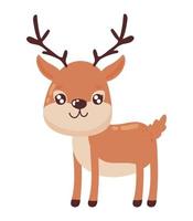 deer cute animal vector