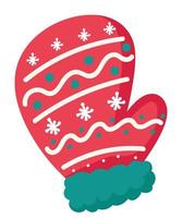 christmas mitten icon vector