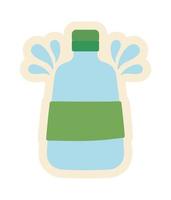 water bottle ecology vector