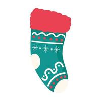 christmas stocking icon vector