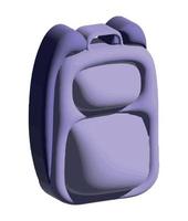 purple backpack icon vector