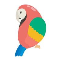 macaw bird icon vector