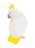 icono de pájaro cacatúa vector