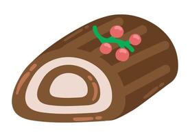 christmas sweet roll icon vector